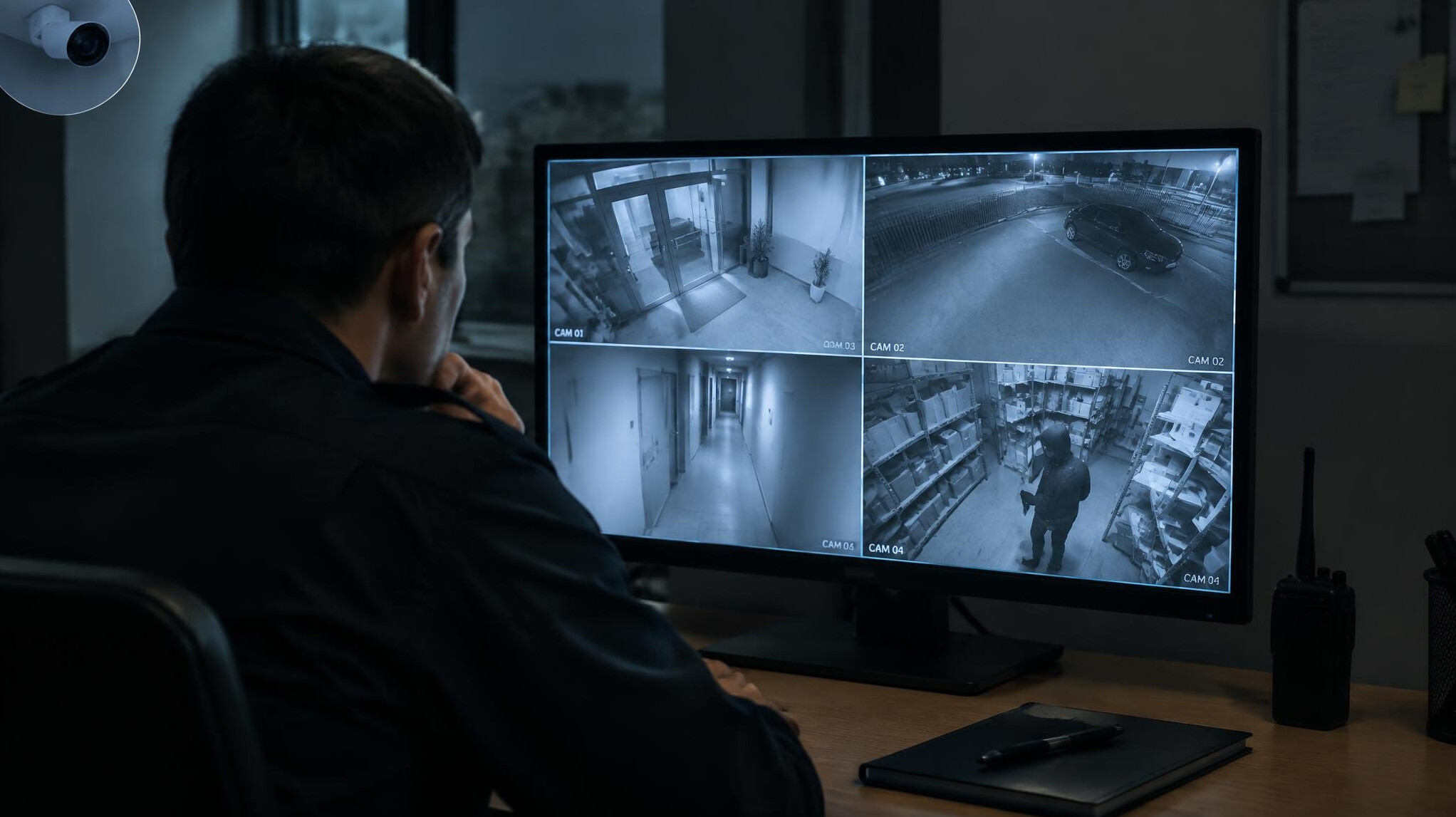 surveillance camera footage