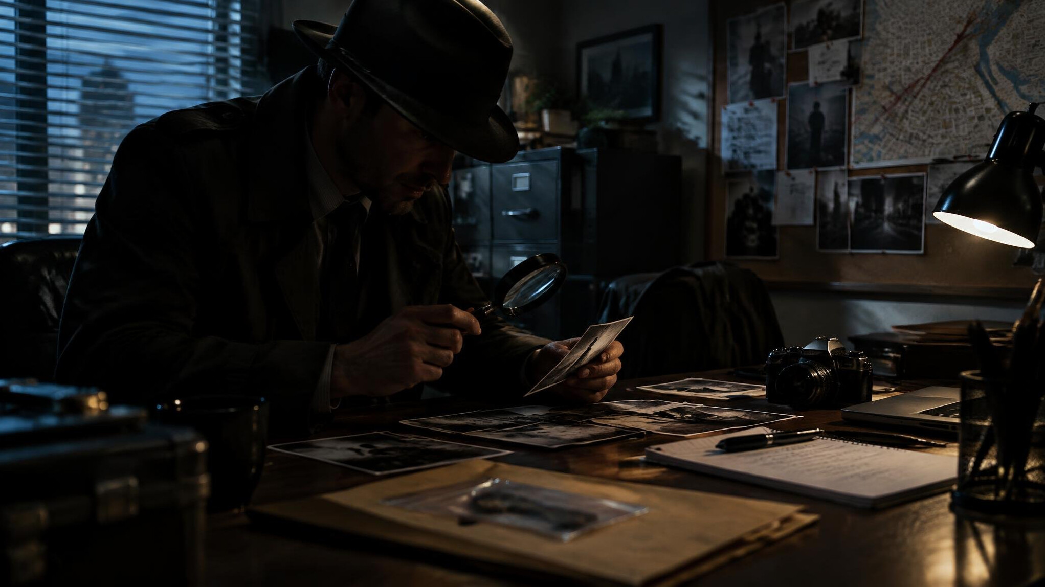 detective in shadows