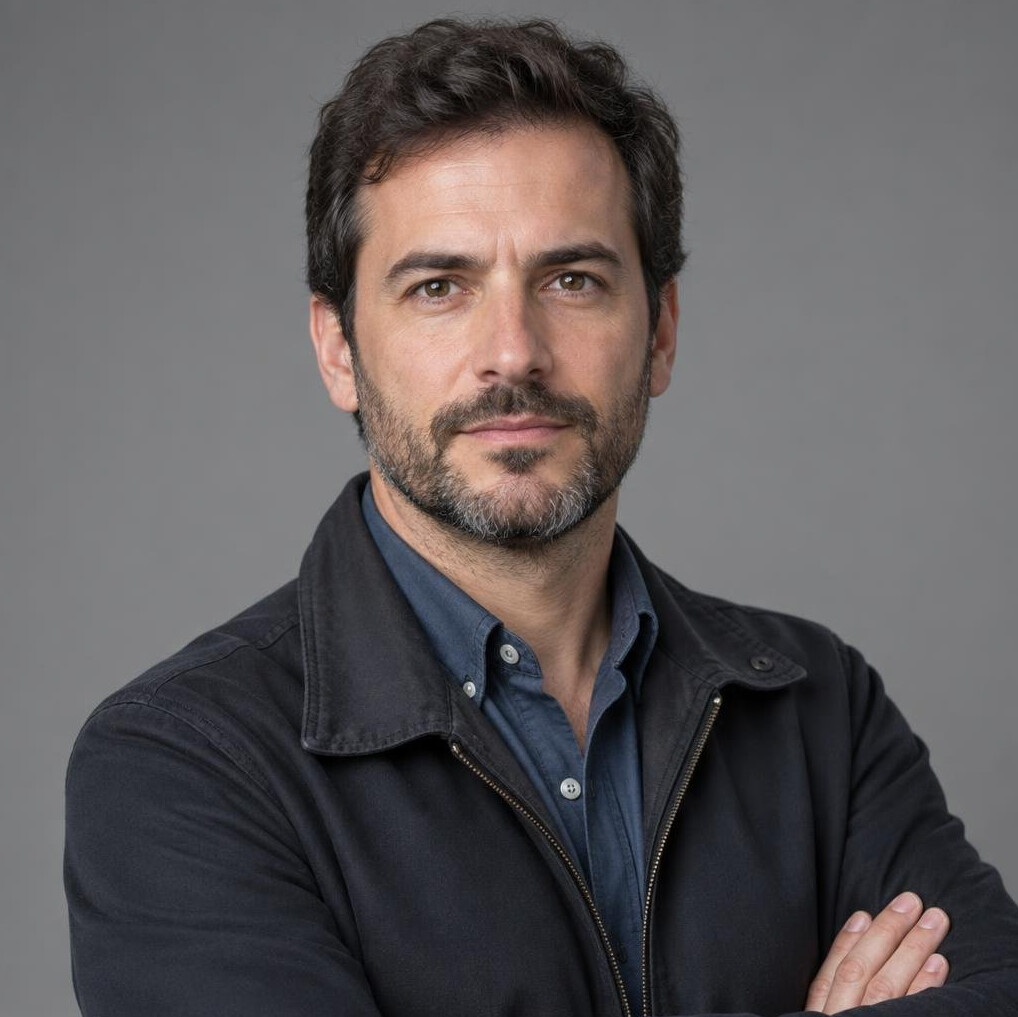 Portrait of a Portuguese man in his 30s, investigative reporter